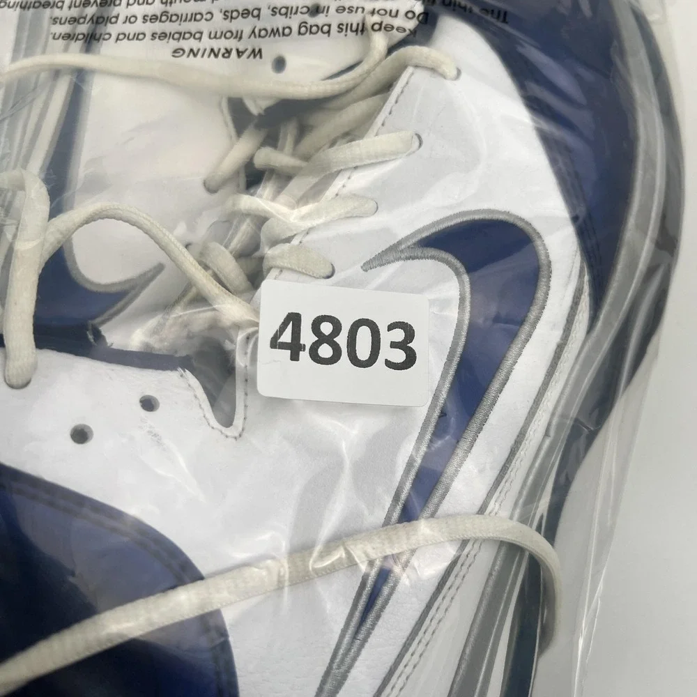 Nike Elite Shoes Mens Size 12 White Blue High Top Basketball Sneakers 409627-104